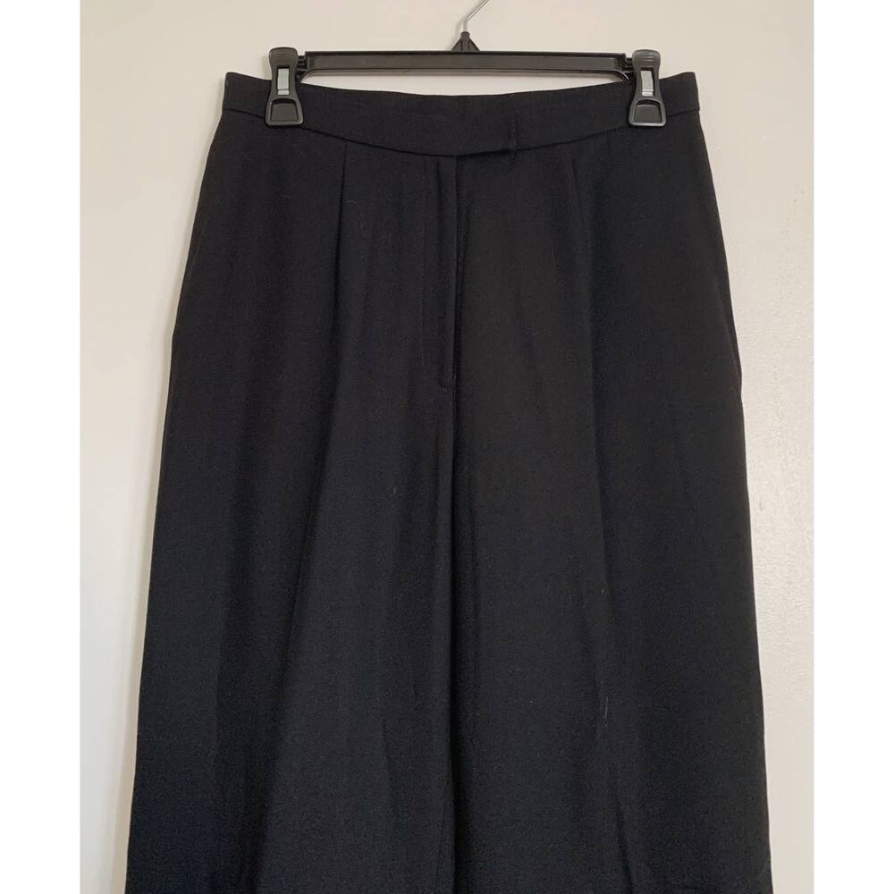Black Vintage Tahari High Waisted Viscose Trousers 6 - Picture 2 of 6